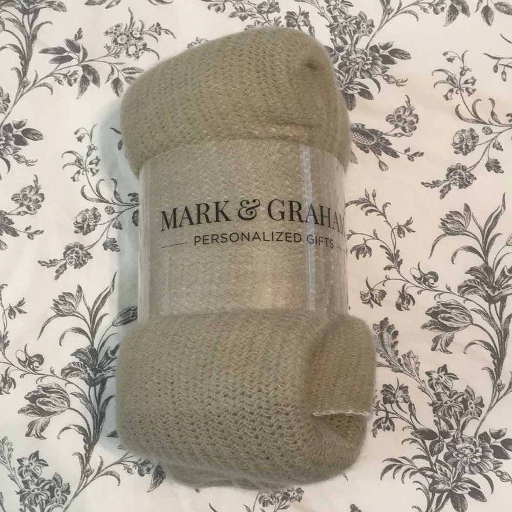 Mark & Graham Throw Gray and Ivory